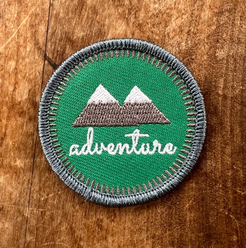 Adventure embroidered patch
