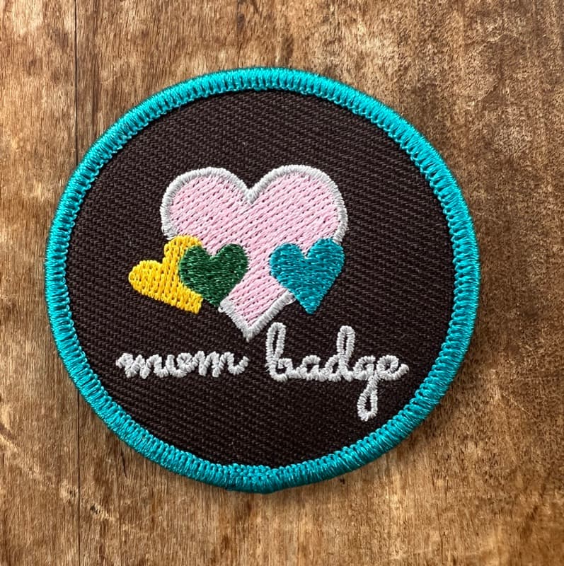 Mom Badge embroidered patch