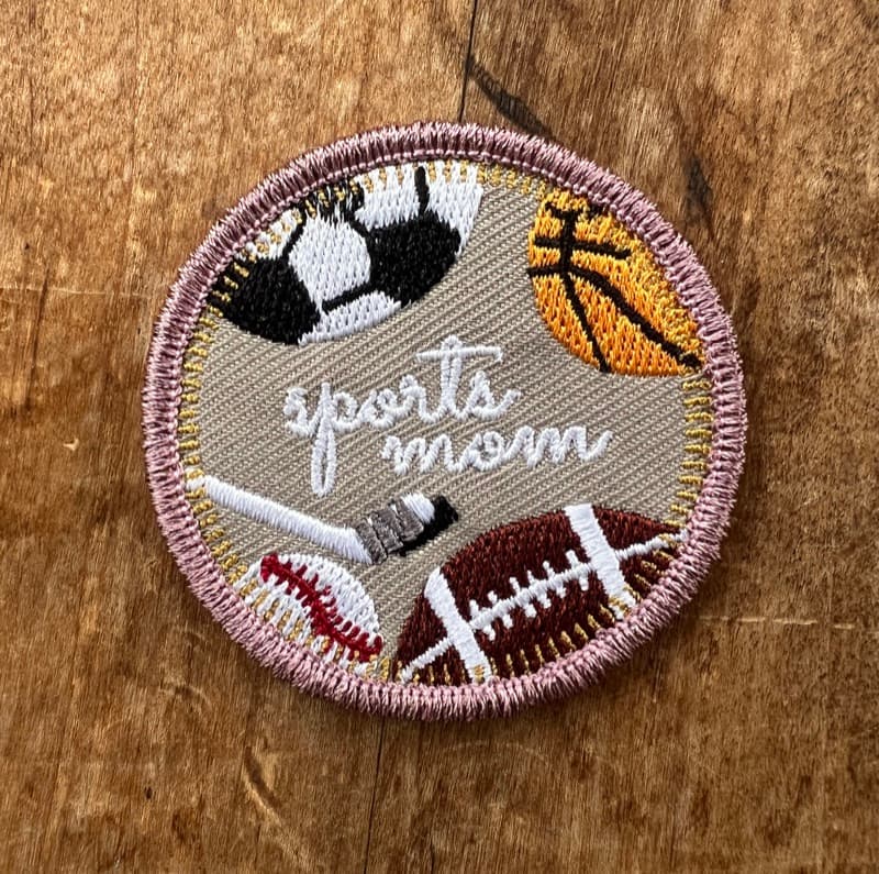 Sports Mom embroidered patch